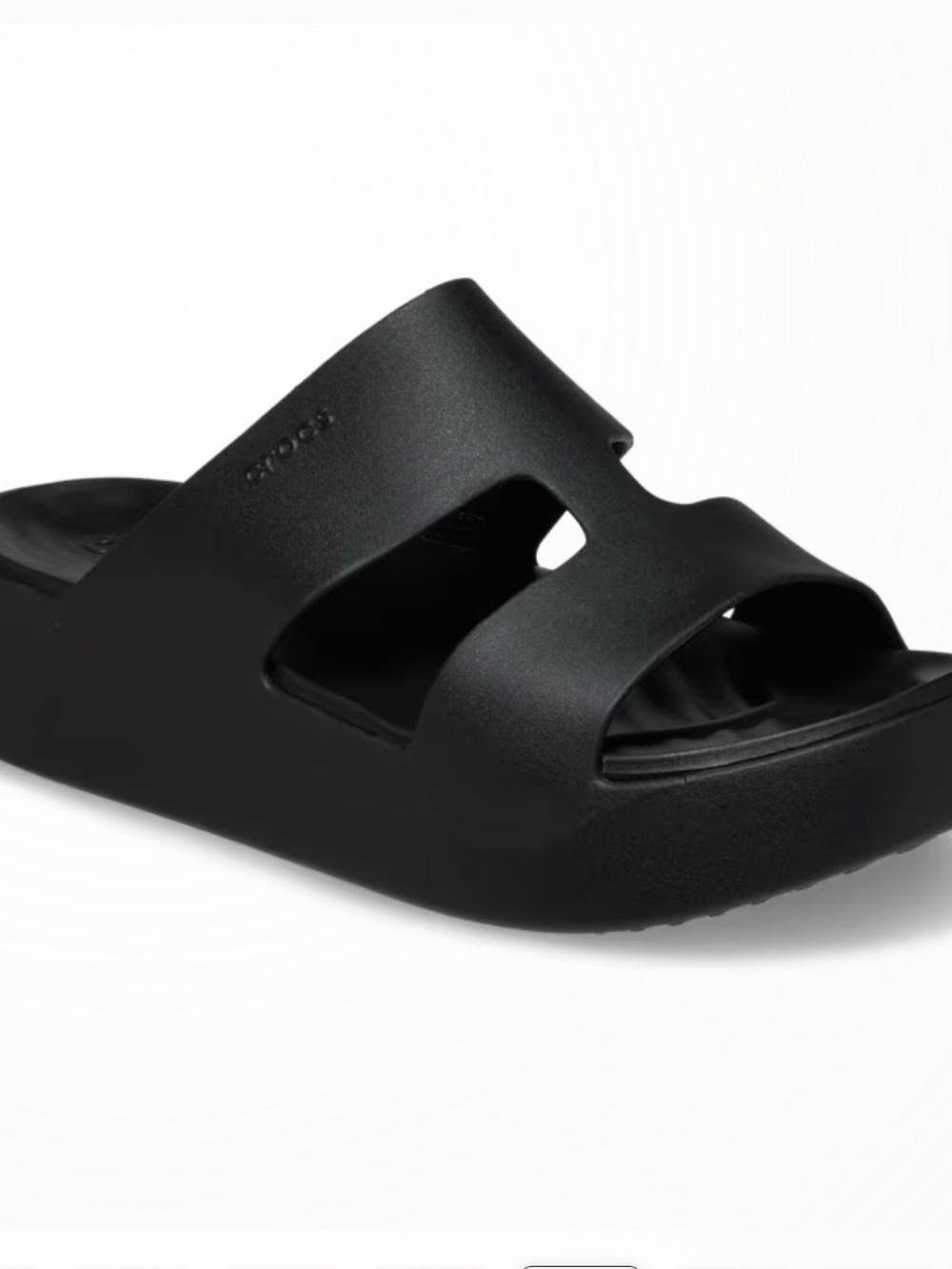CROCS Women's Black Slide platform with Dual Strap